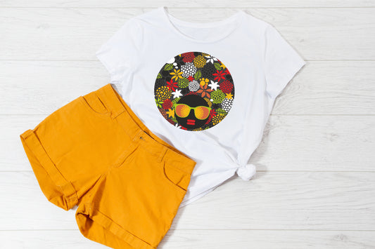 Retro Boho Vibes T Shirt - Orange