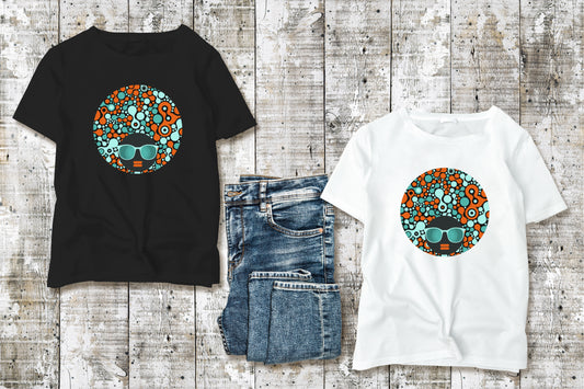 Retro Boho Vibes T Shirt - Blue